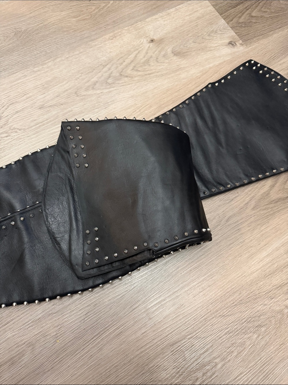 Christian Louboutin Black Studded Over-the-Knee Stiletto Boots Size 7 - Picture 9 of 16